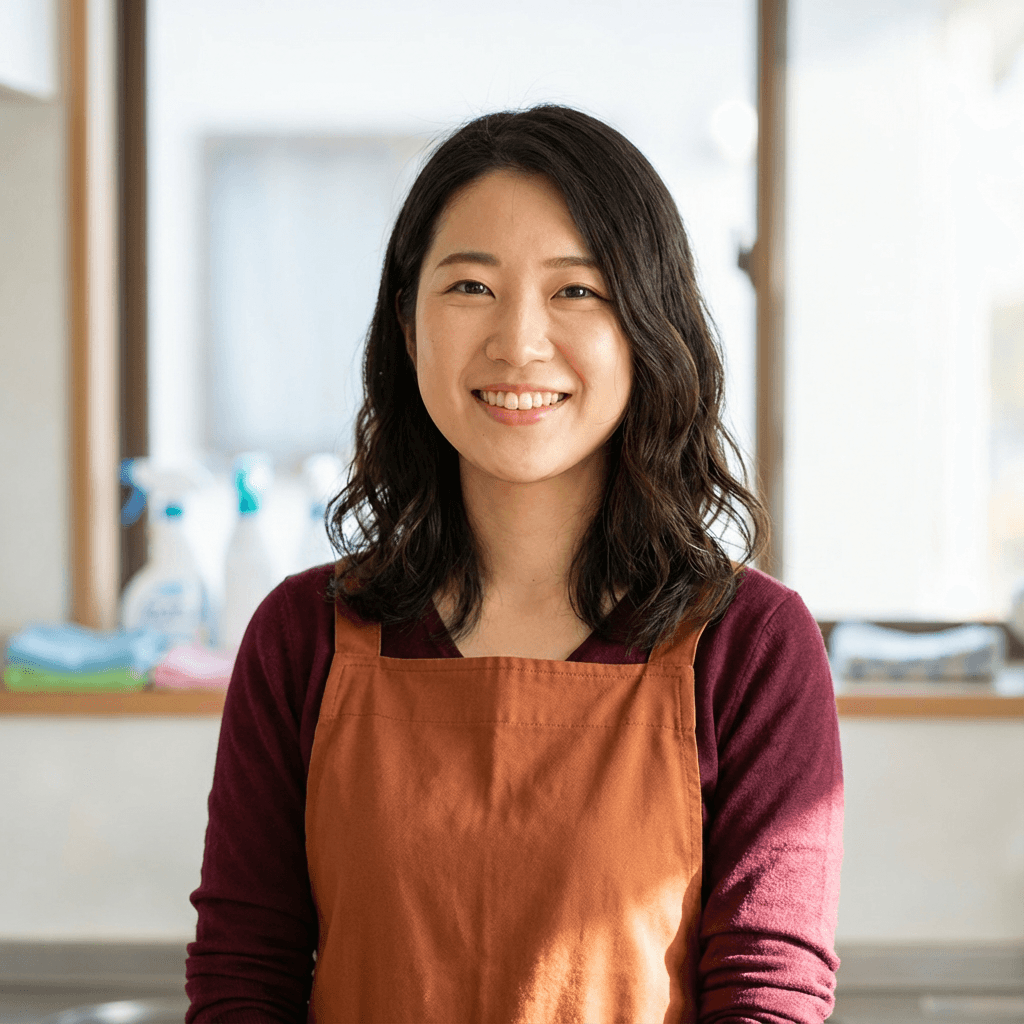 Margaret Chen smiling softly in a warm living room