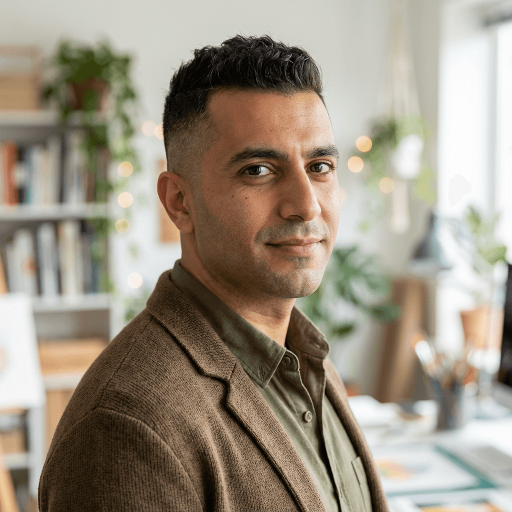 James Patel with a composed and trusting look